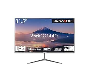 【ジャンク】JAPANNEXT 31.5インチ WQHD モニター 2台 JAPANNEXT 31.5インチ IPSパネル搭載 165Hz対応 WQHD(2560x1440