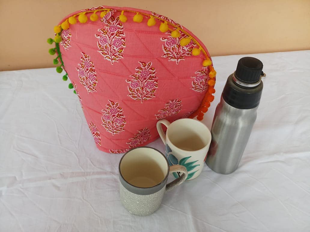 Mandala Tea Cozy - Handmade Cotton Tea Kettle Cover -8