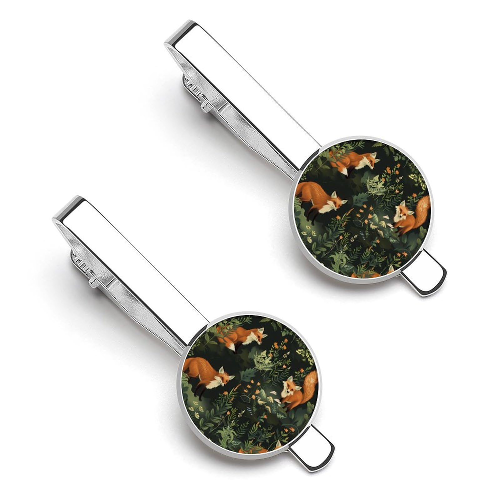 Cartoon Red Fox Tie Clips for Men Classic Necktie Tie Bars Tie Pins for Wedding Business Accessories