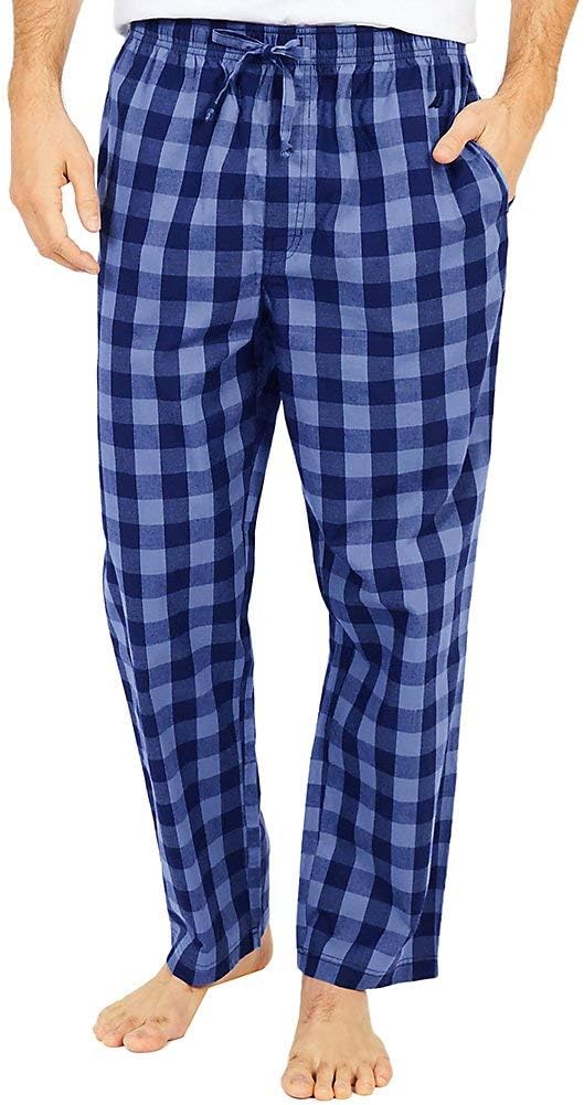 NauticaMen's Soft Woven 100% Cotton Elastic Waistband Sleep Pajama Pant
