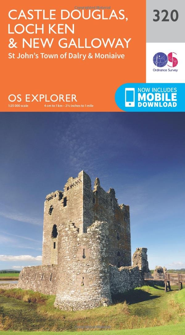 Castle Douglas, Loch Ken & New Galloway Map | St John’s Town of Dalry & Moniaive | Ordnance Survey | OS Explorer Map 320 | Scotland | Walks | Hiking | Maps | Adventure