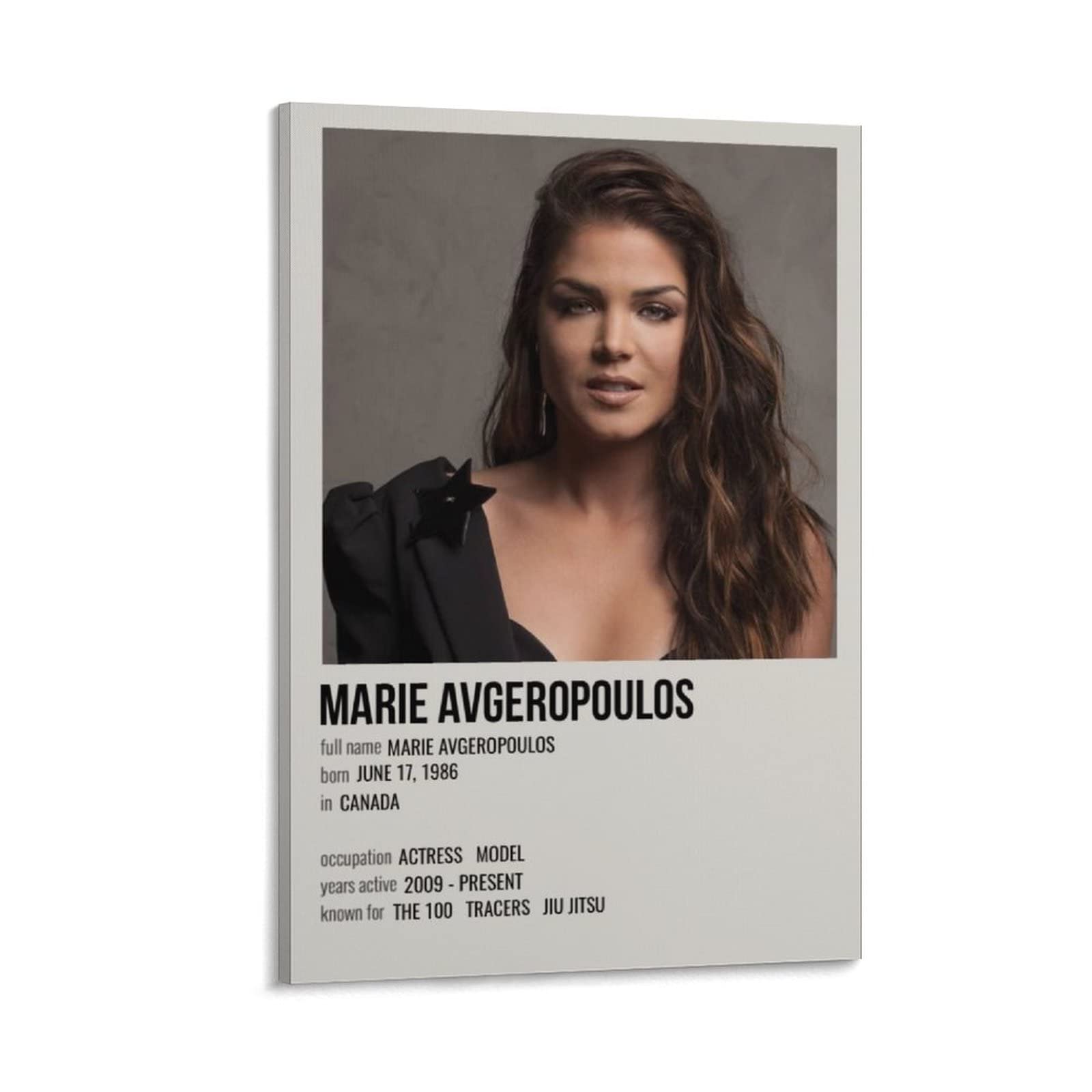 Qiufeng2015 3 Panel Hanging Posters Vertical Marie Avgeropoulos Frame-Style 08x12inch(20x30cm)