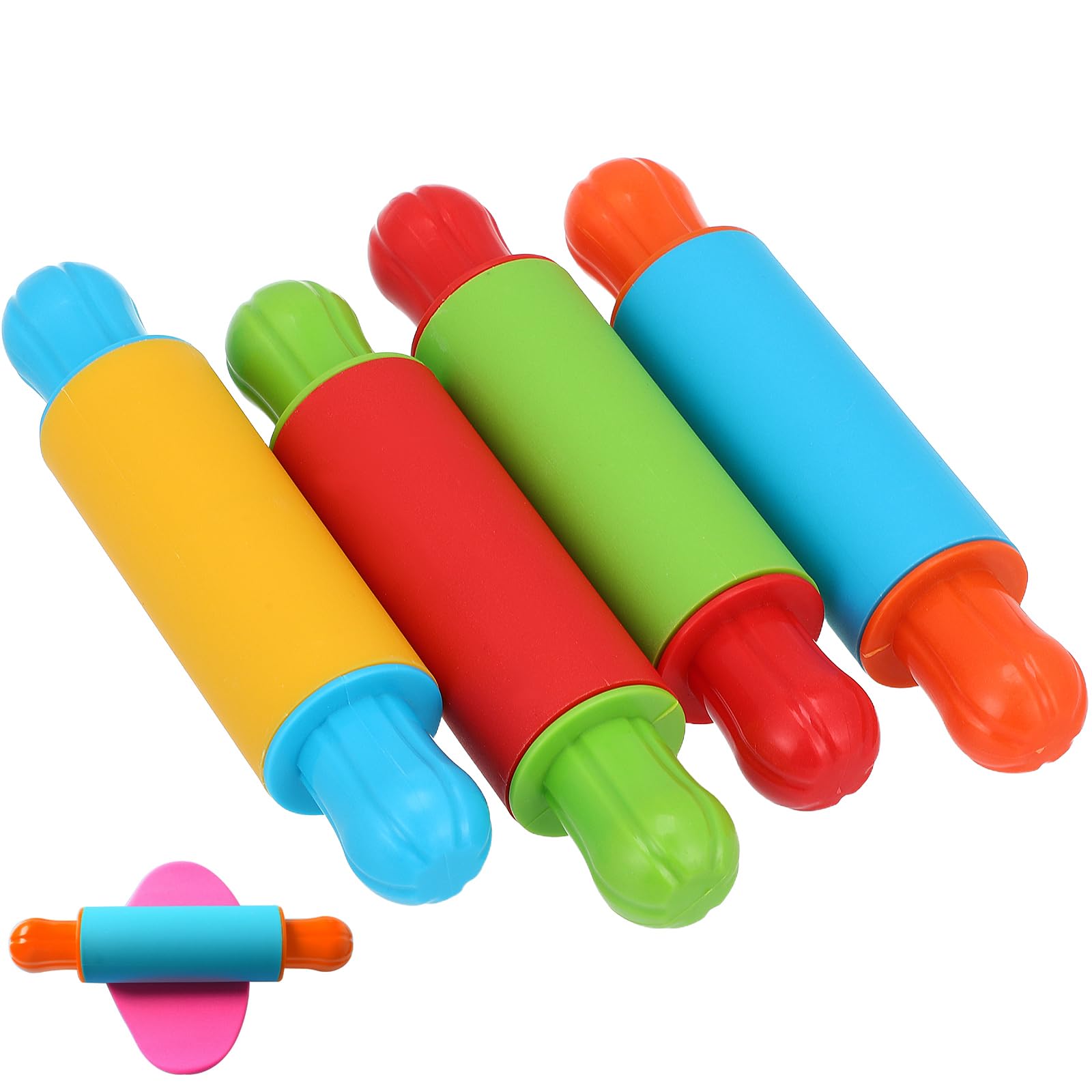 4pcs Clay Rolling Pin Soft Clay Plasticine Dough Modelling Roller Sticks Children Clay and Dough Playing Tools Kids Playdough Kit