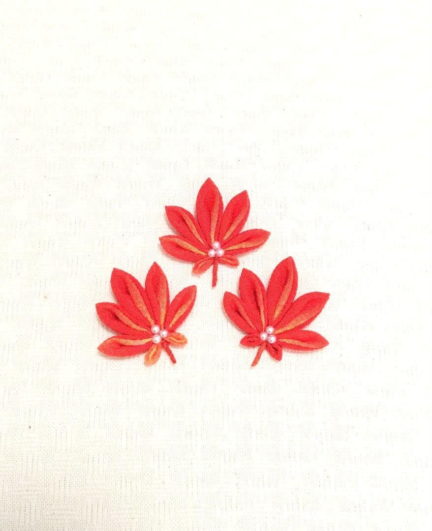 もみじ柄 ちりめん着尺【新品】 Amazon.co.jp: もみじ(紅葉)パーツM 4 小物インテリア つまみ細工