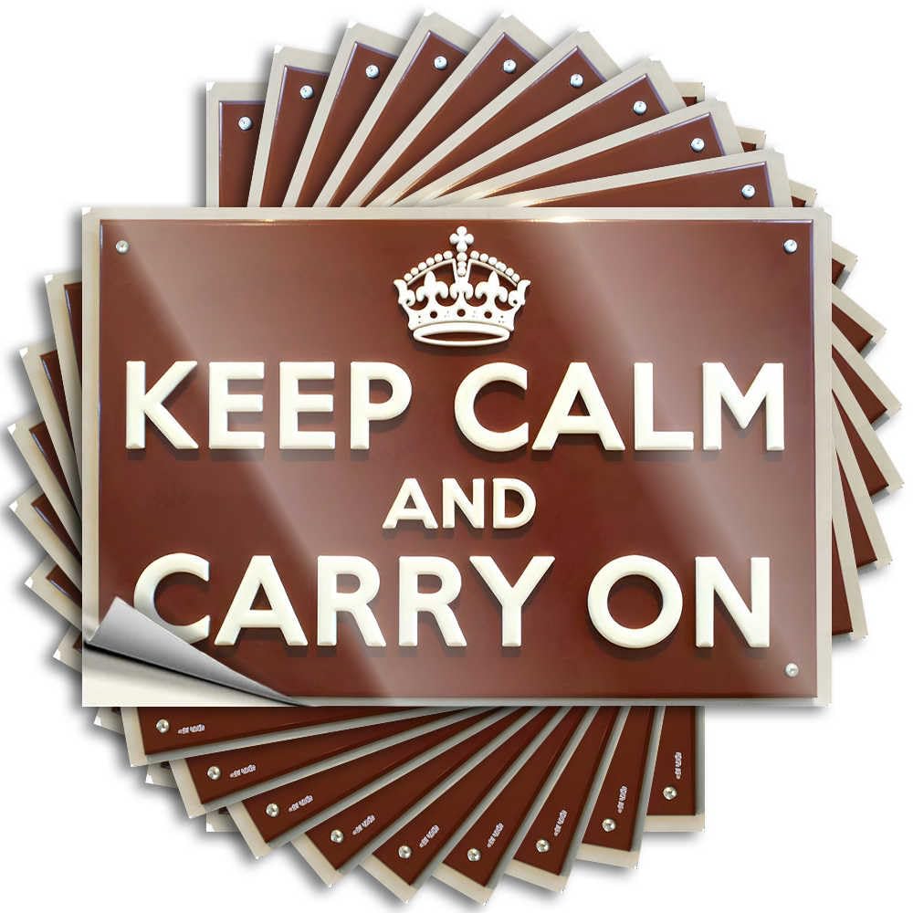 Indie Decor, Bumper Absorbing Tumbler Keep Calm and Carry On: A Timeless Motivational Sign | Crazy Waterproof Vinyl Stickers(12X18CM)