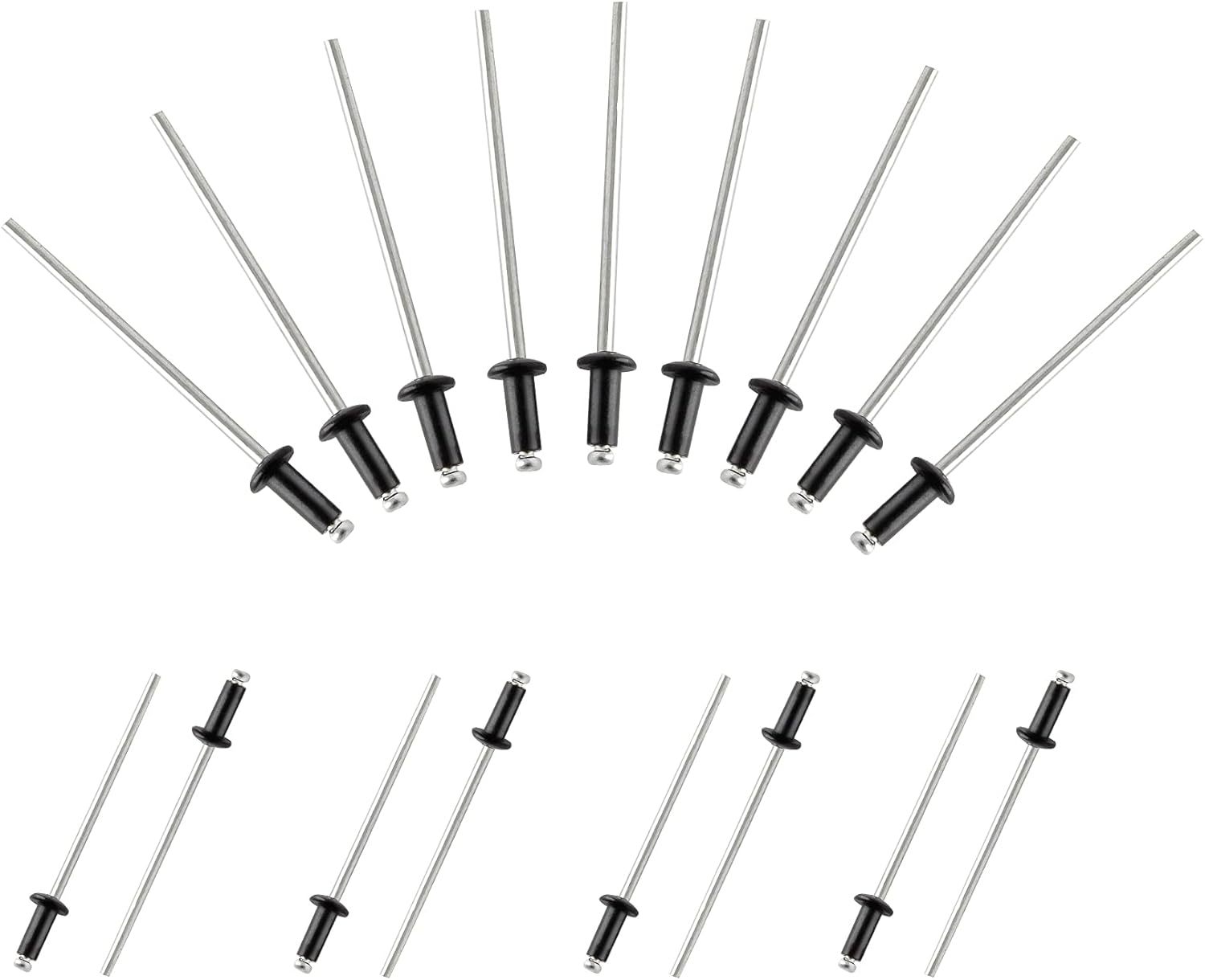 Jersvimc 3/32" x 1/4" Aluminum Blind Rivets Assortment