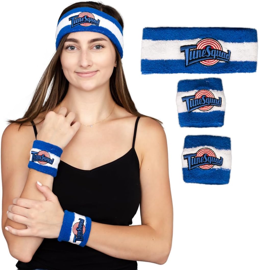 Space Basketball Team Headband & Wristband Terry Knit Set
