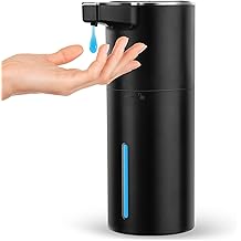 Automatic Soap Dispenser Liquid Touchless: 13.52oz/400ml Wall Mounted USB Rechargeable - 4-Level Adjustable Modern Electric Hand Soap Dispenser - Kitchen Bathroom Kids Family Black
