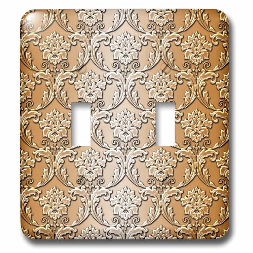 Grand interrupteur à bascule effet bronze brillant Royal Damas de style multicolore