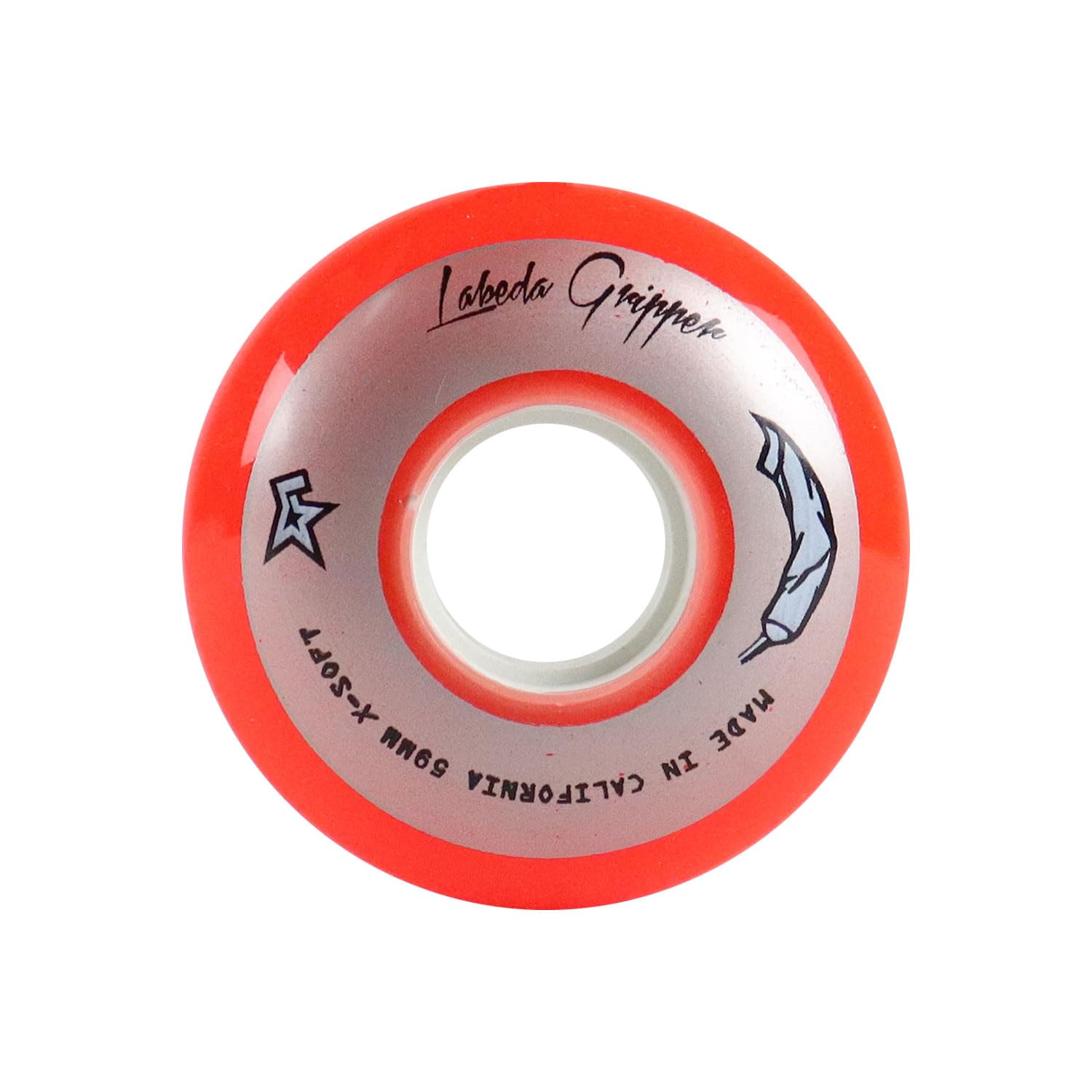 Labeda Roller Hockey Wheels Gripper Glue X-Soft 74A Red 59mm - Set of 8