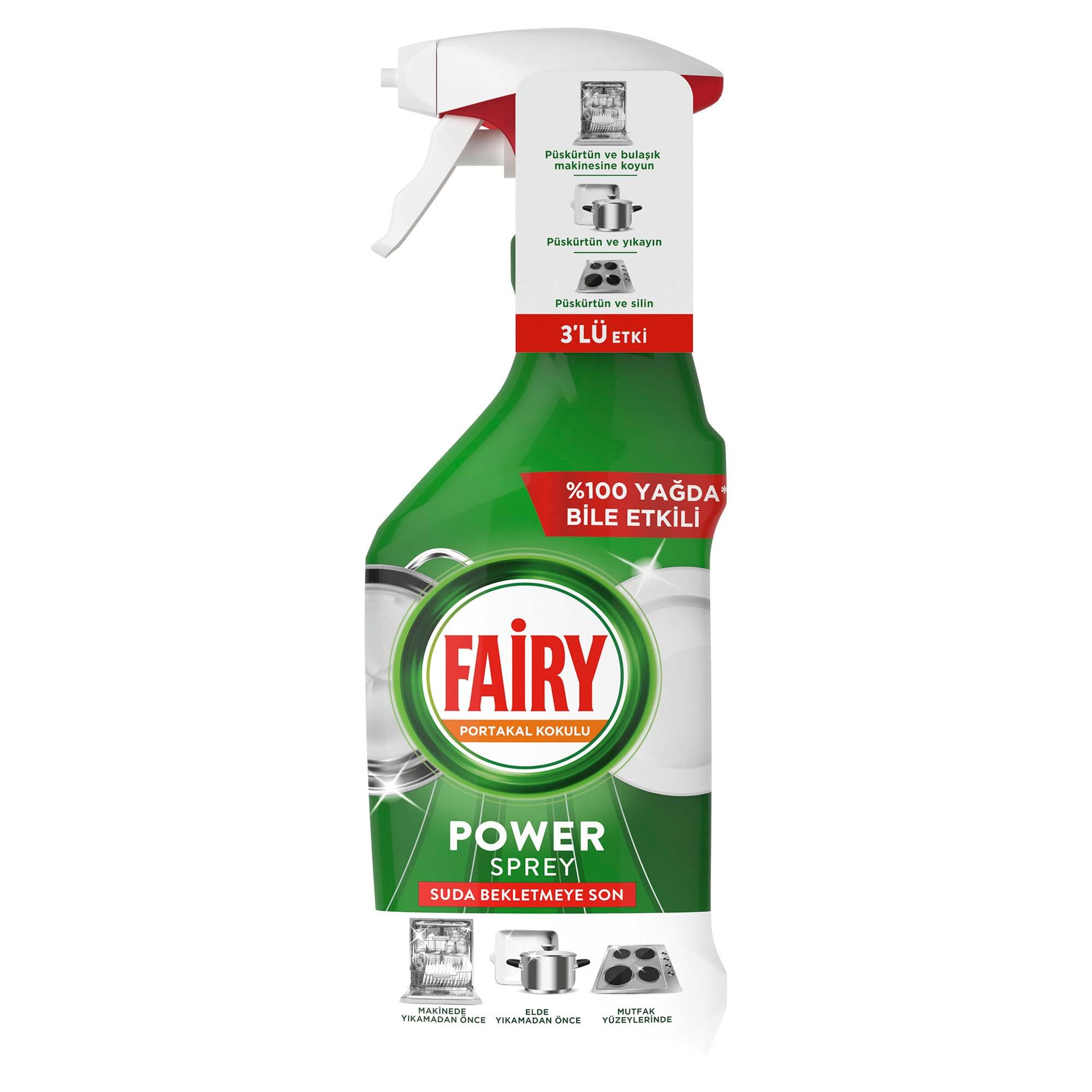 Fairy Portakallı Power Spray Bulaşık Spreyi, 500 ml