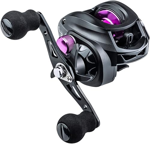 Carrete de baitcasting, carrete de pesca, sistema de frenado magnético, arrastre máximo de 17.6 libras, relación de engranajes 7.21 y 6.31