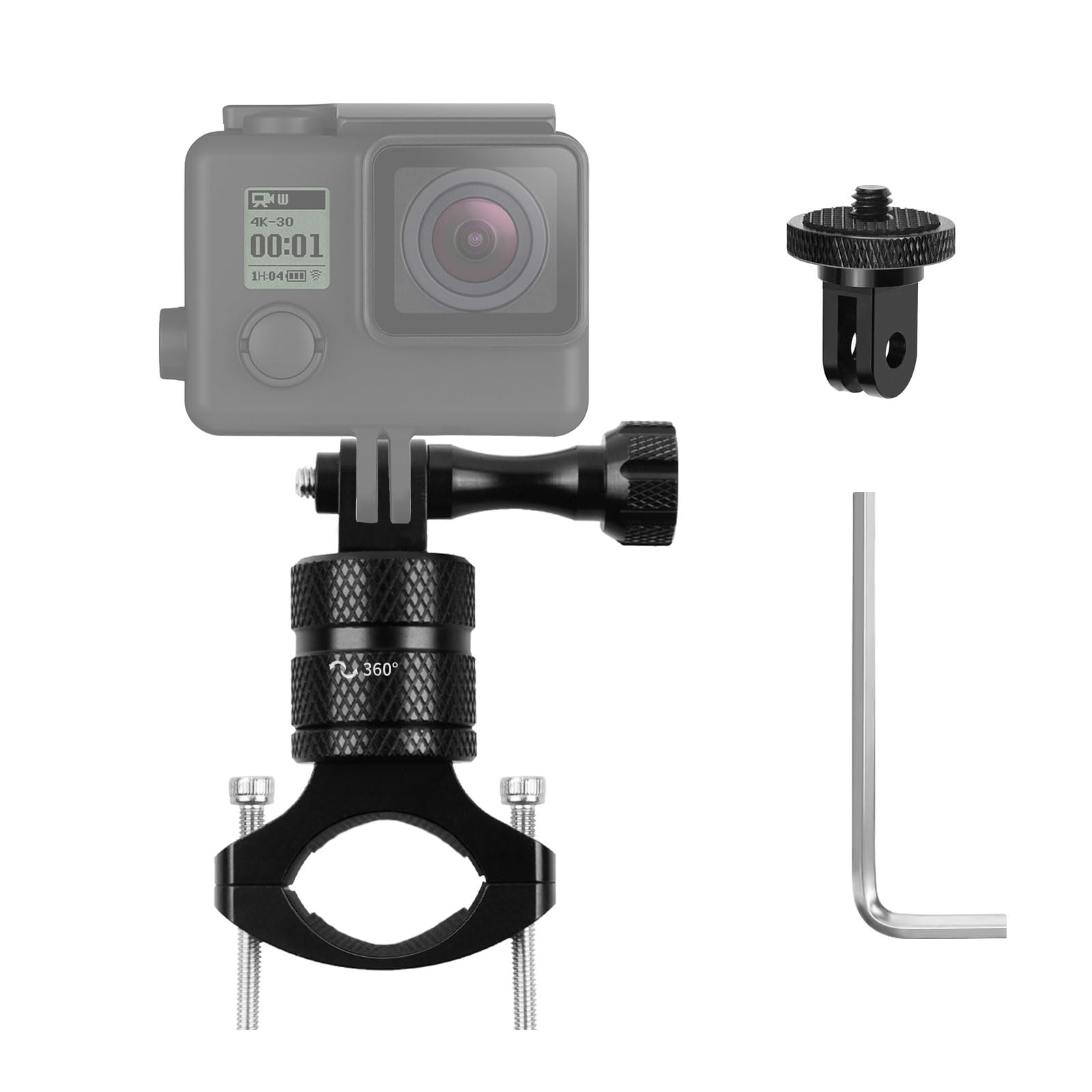 Insta360 Pince de support pour perche à selfie de moto pour appareil photo - Support de trépied