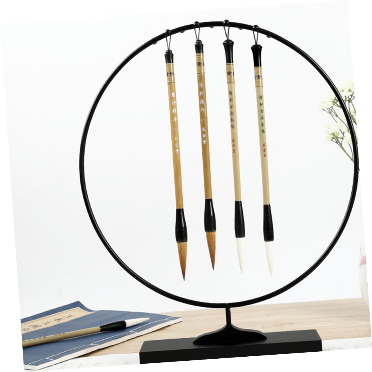 DOITOOL Runder Pinselhalter aus Eisen Robuster Stifthalter Kreativer Desktop Organizer für Büro und Zuhause Dekorative Schreibtischaufbewahrung