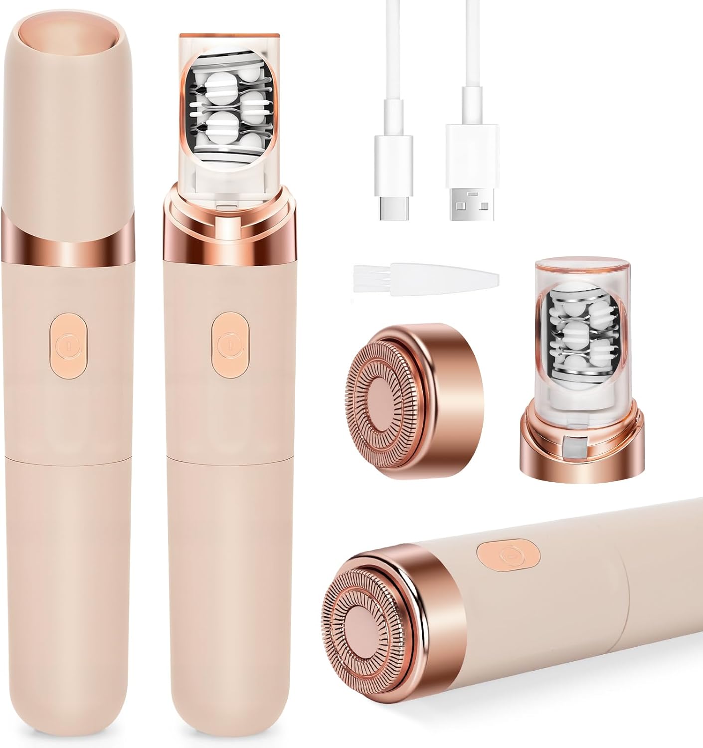 Pro 3.0 Women Face Epilator,Facial Hair Removal for Women,2-in-1 Gentle Root Removal for Coarse & Fine Hair,2026 New Upgrades Rechargeable Lady Electric Shaver Pink