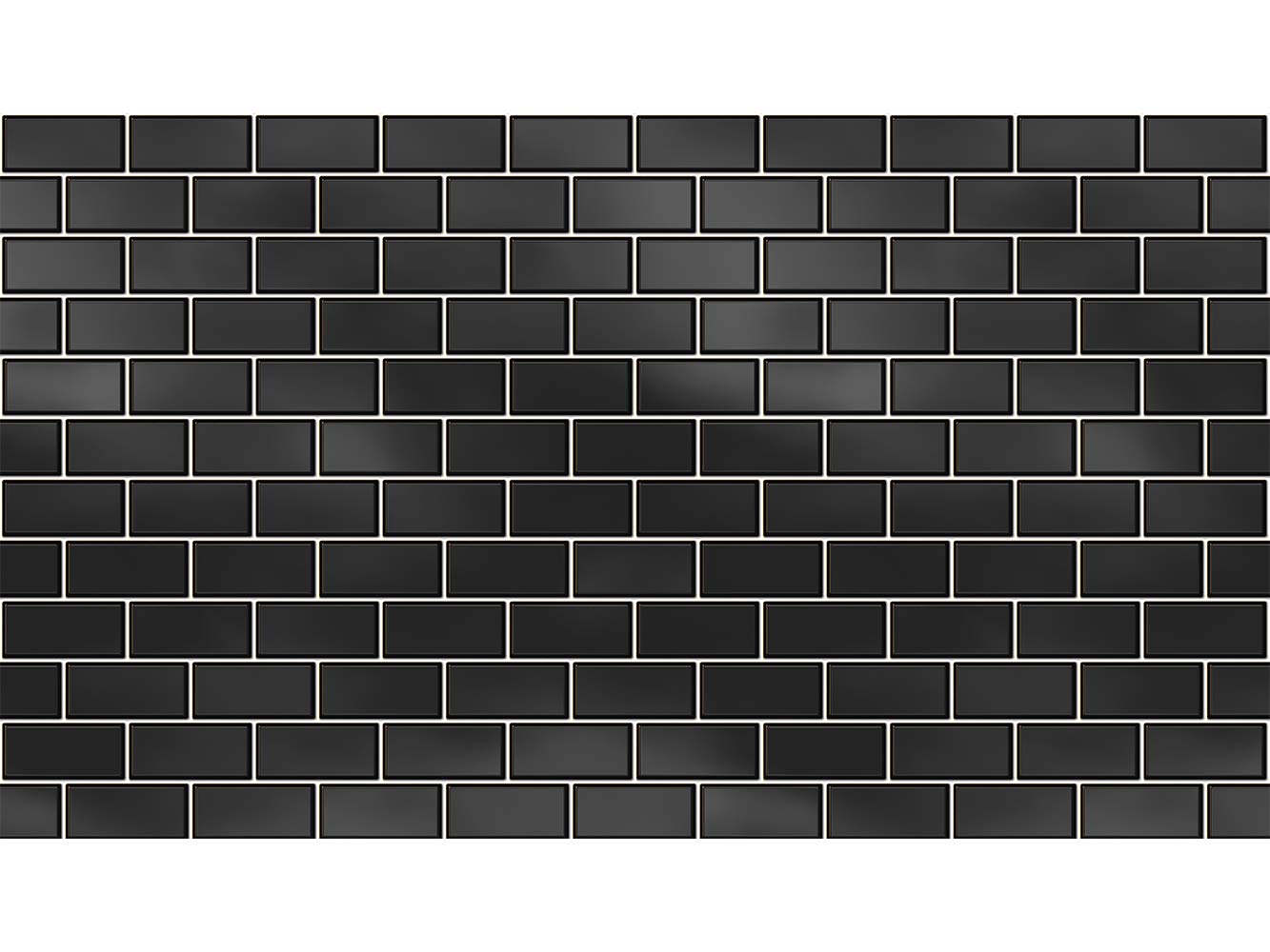 Oedim - Adesivi in vinile effetto piastrelle del Metro di Londra nero (Subway Titles) | Vinile laminato lucido | 4 panni da 105 x 60 cm | Protezione per parete cucina |