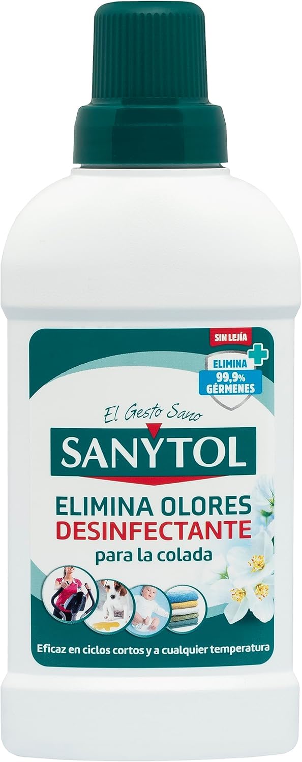 Sanitol Aditivo para la Colada 1 Unidad | Neutraliza Olores y Refresca la Ropa | 500 ml | Efectivo desde 20ºC | Sin Lejía | Apto para Todo Tipo de Tejidos