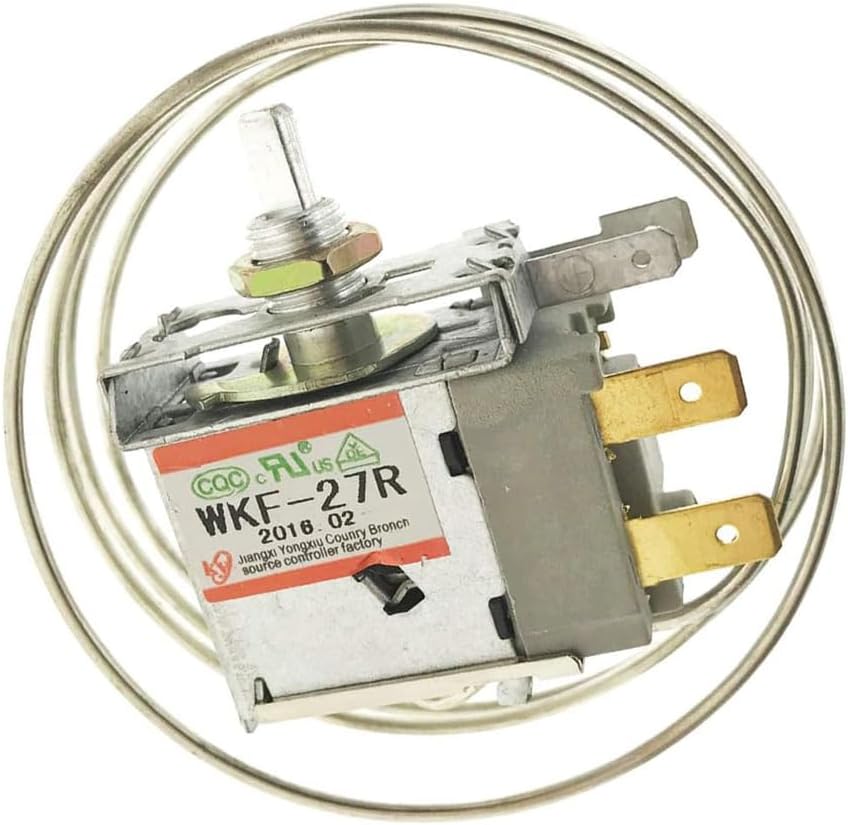 RUIAN Mini Fridge Thermostat, Universal 2 Pin Refrigerator Freezer Temperature Control WKF-27R