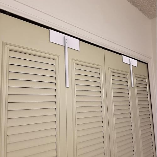 Cerradura de puerta plegable de metal, cerraduras de seguridad para niños de doble puerta que mantienen a los niños pequeños, gatos y perros fuera