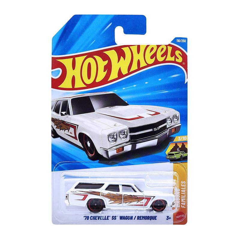 Image of Hot Wheels 70 Chevelle SS Wagon Wagons Ages 3 and Up 110 /250 (White)