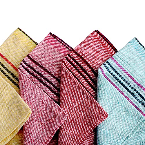 La Mascota Jergas Finas de Cocina, Paquete de 8 Piezas. Jerga de Colores Surtidos, algodón Reciclado, Ideales para Limpieza. Paño Colorido. Trapo de Cocina Reutilizable de...