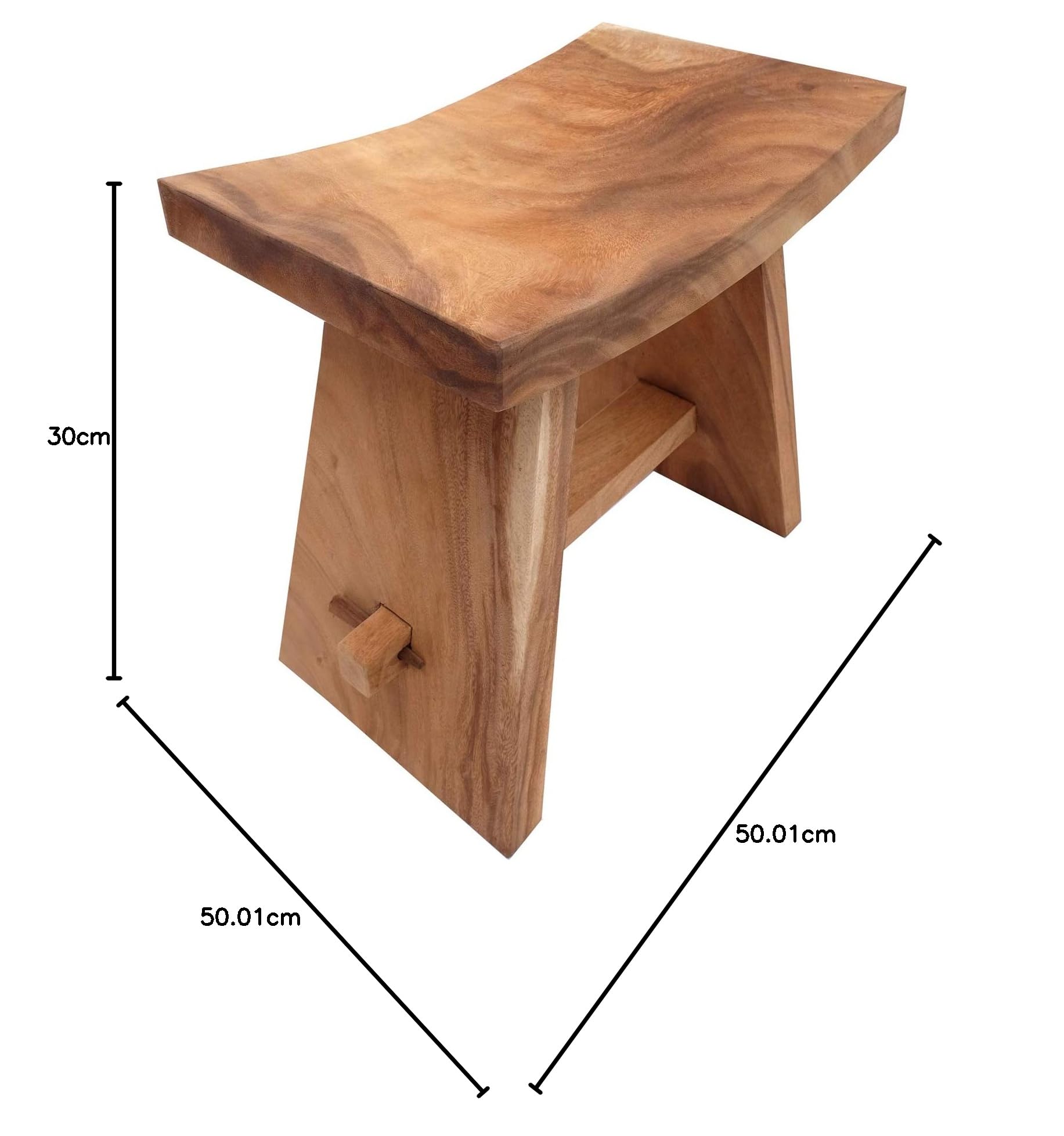 Design STOŁEK SIEDZENIOWY FINCA | Suarholz, Akacja, 50 cm | Drewniany taboret, stolik pomocniczy, stołek na rośliny