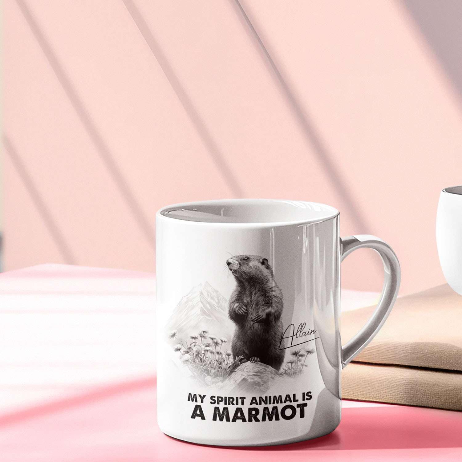 Amazon.com | Customized Inspiration Animal Mug, My Spirit Animal Is A  Marmot Tea Cup, Cool Marmot Themed Coffee Mug, Motivational Gift For Friend  Family, Personalized Name Marmot Lover Coffee Mugs: Coffee Cups