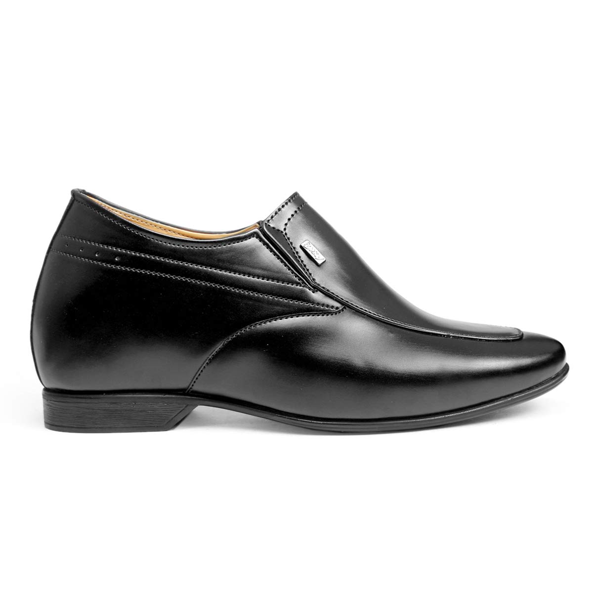 YUVRATO BAXI Mens 3 Inch Hidden Height Increassing Black Casual Formal Slip-On and Synthetic Material Shoes.- 7 UK (B0C8B666R8) Amazon Price History, Amazon Price Tracker