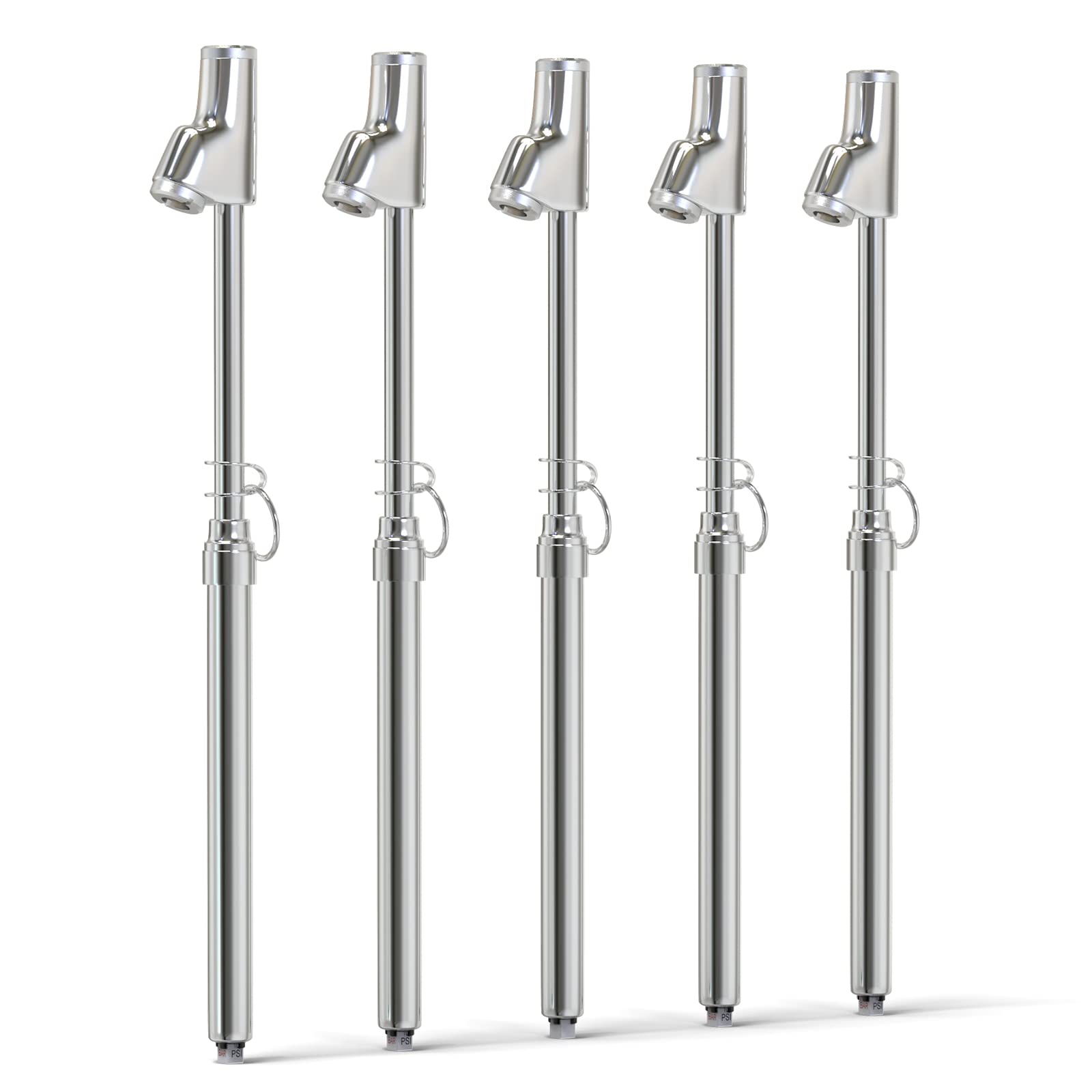 Silver Tire Pressure Gauge - Dual Head, 10 Pcs -12 Silver Tire Pressure Gauge - Dual Head, 10 Pcs -12