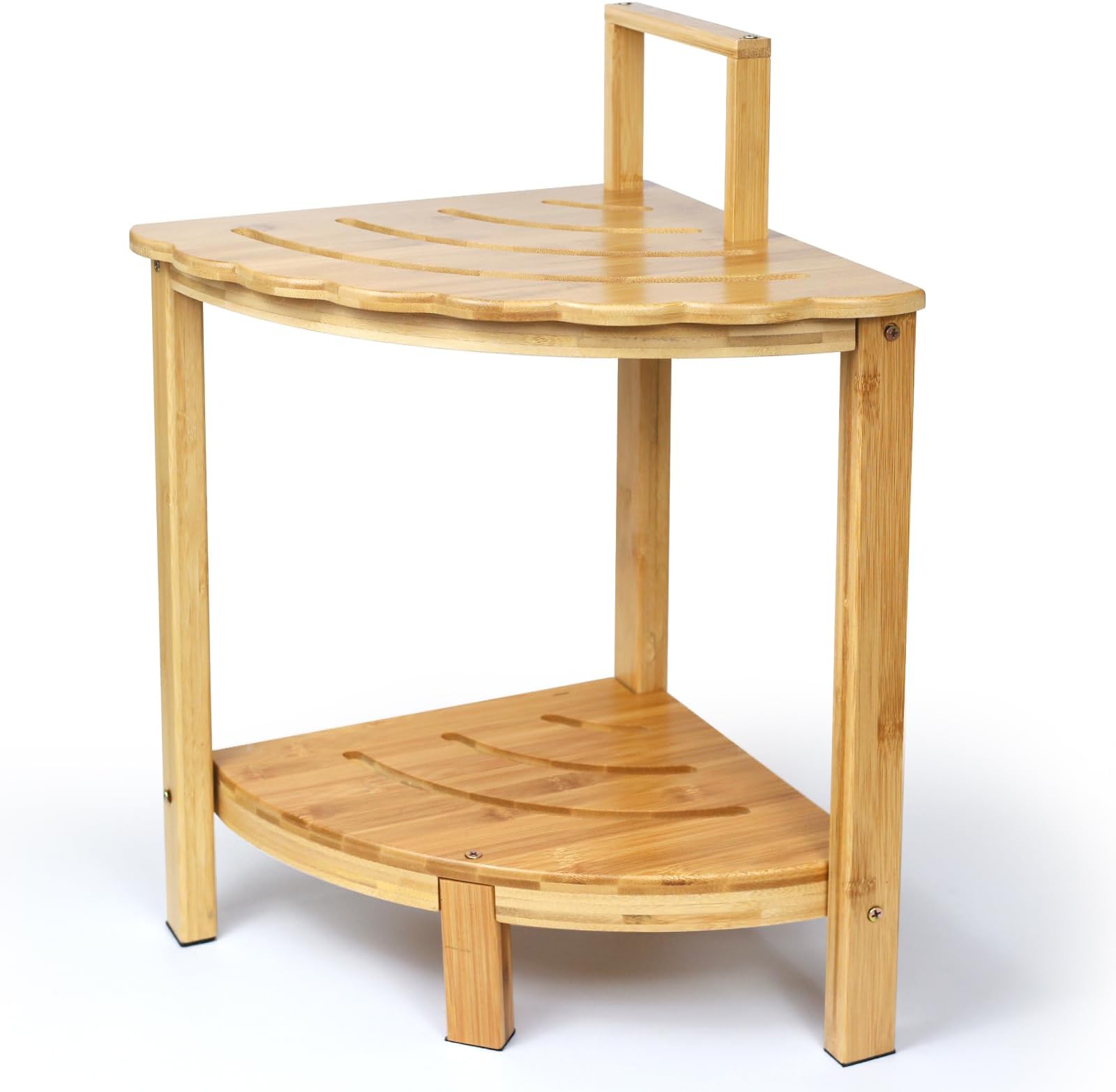 16" Marble Shower Corner Seat (Carrara White XA) Natural