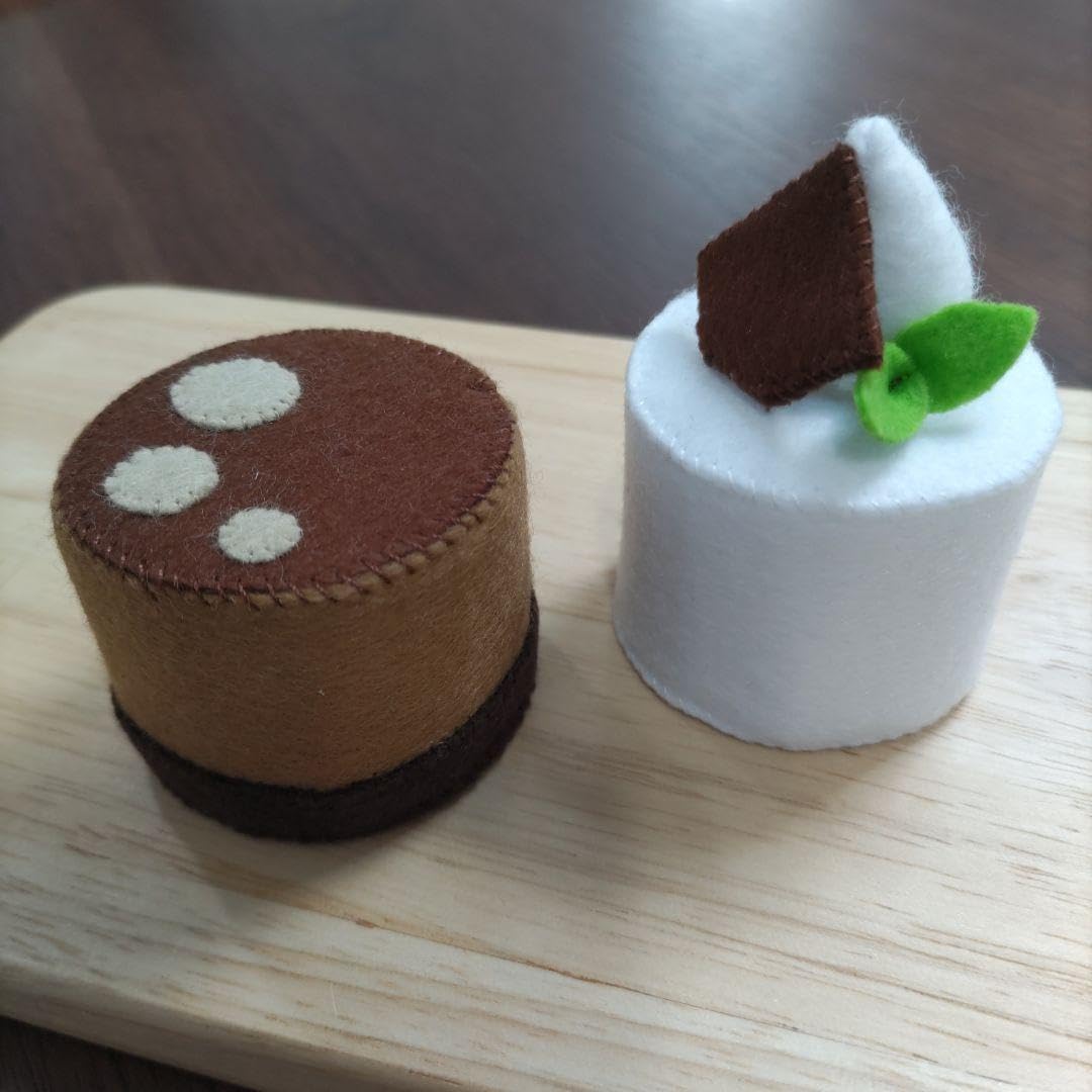 Amazon.co.jp: 『フェルトおままごと』ケーキ屋さん♪6個セット : おもちゃ