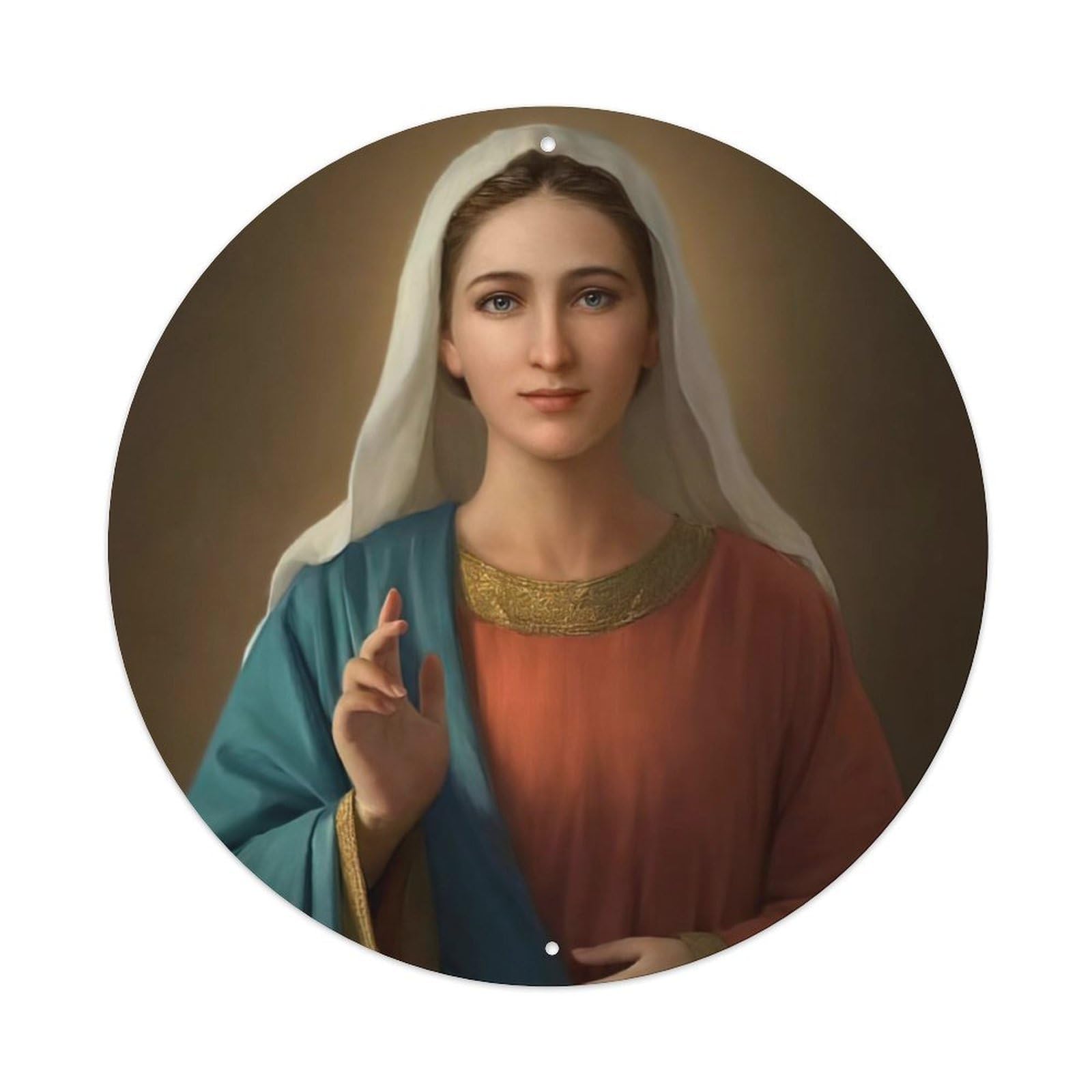 Religious The Great Virgin Mary Metal Tin Sign