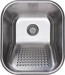 Tanque Lavanderia Aço Inoxidável Escovado Com Ralo Drenagem