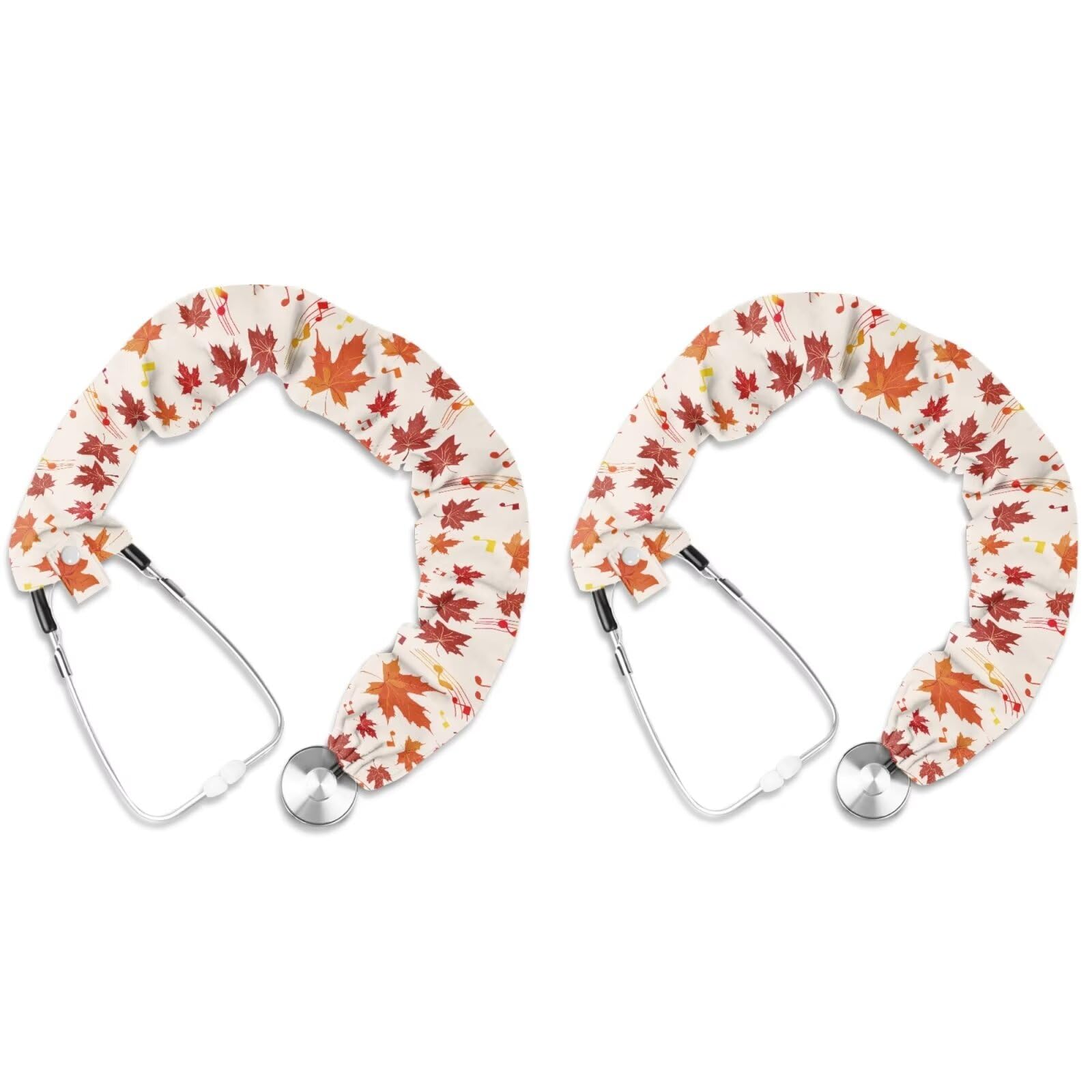Uorisanigo Stethoscope Cover Gifts for Nurse Stethoscope Protective Cover Maple Leaves Stethoscope Cover Sleeve Thanksgiving Gift Nurse Accessories Protect Your Neck Cover 2 Pack
