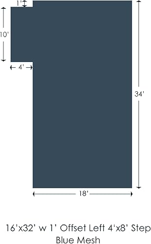 Vista 222 de WaterWarden Cubierta de seguridad sólida para alberca enterrada, cumple F1346 de la ASTM según UL, triple costura, con accesorios, 16 x 40 pies