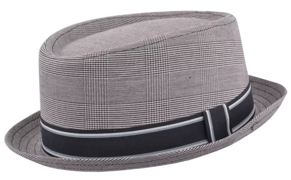 Multiple Light Grey Stripey Band Greatest Variety Of Fashionable Pork Pie/Trilby Hats (, 59Cm)