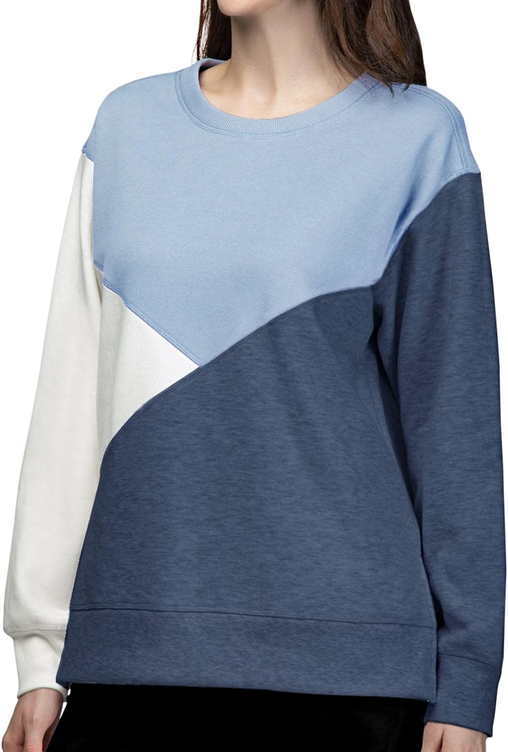 GREEN TEA Women's Colorblock Sweatshirt 