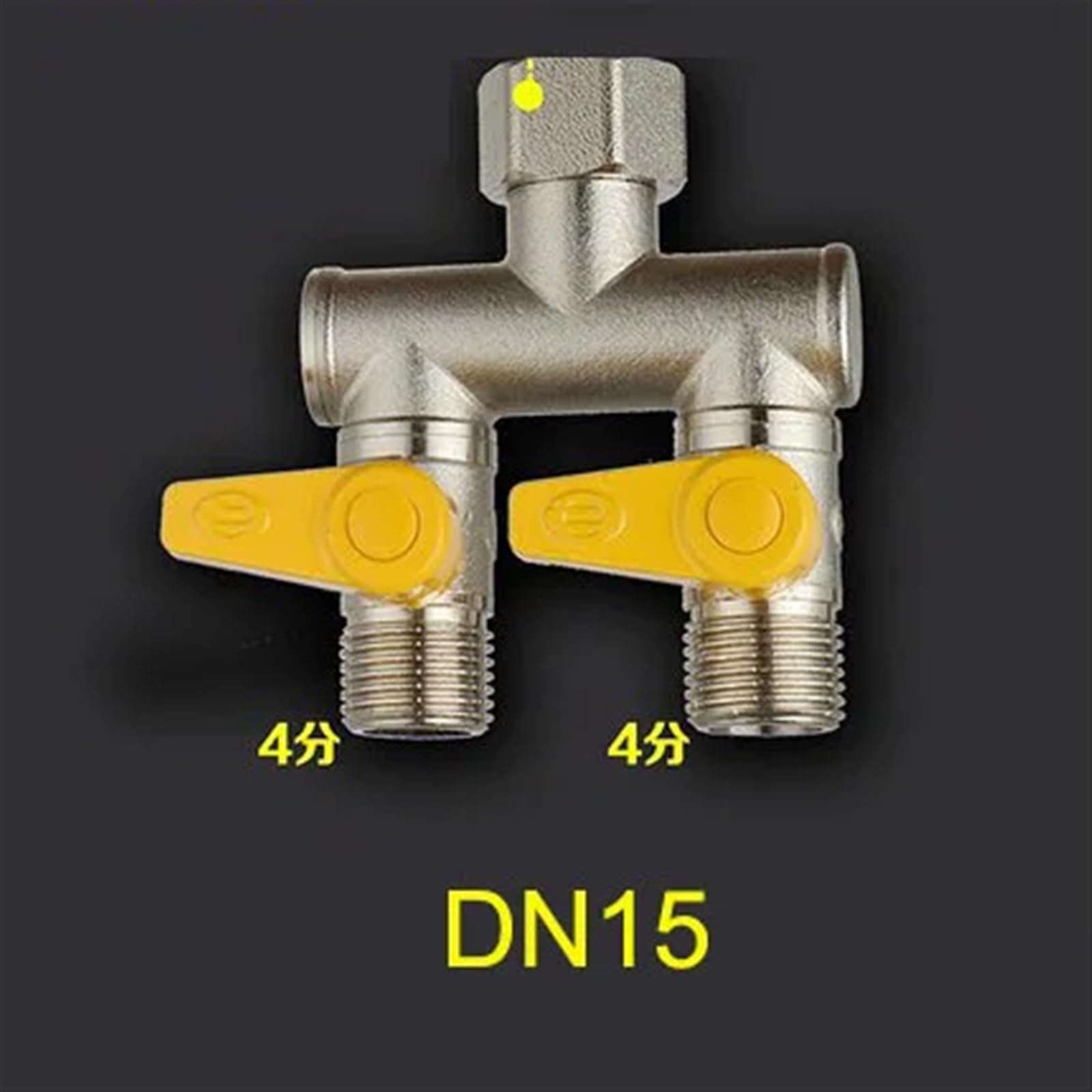 Waschmaschinen-Wasserhahn, ein Einlass, zwei Auslässe, Splitter, Zwei-Wege-Drei-Wege-Ventil, DN15, DN20-Adapter(1)