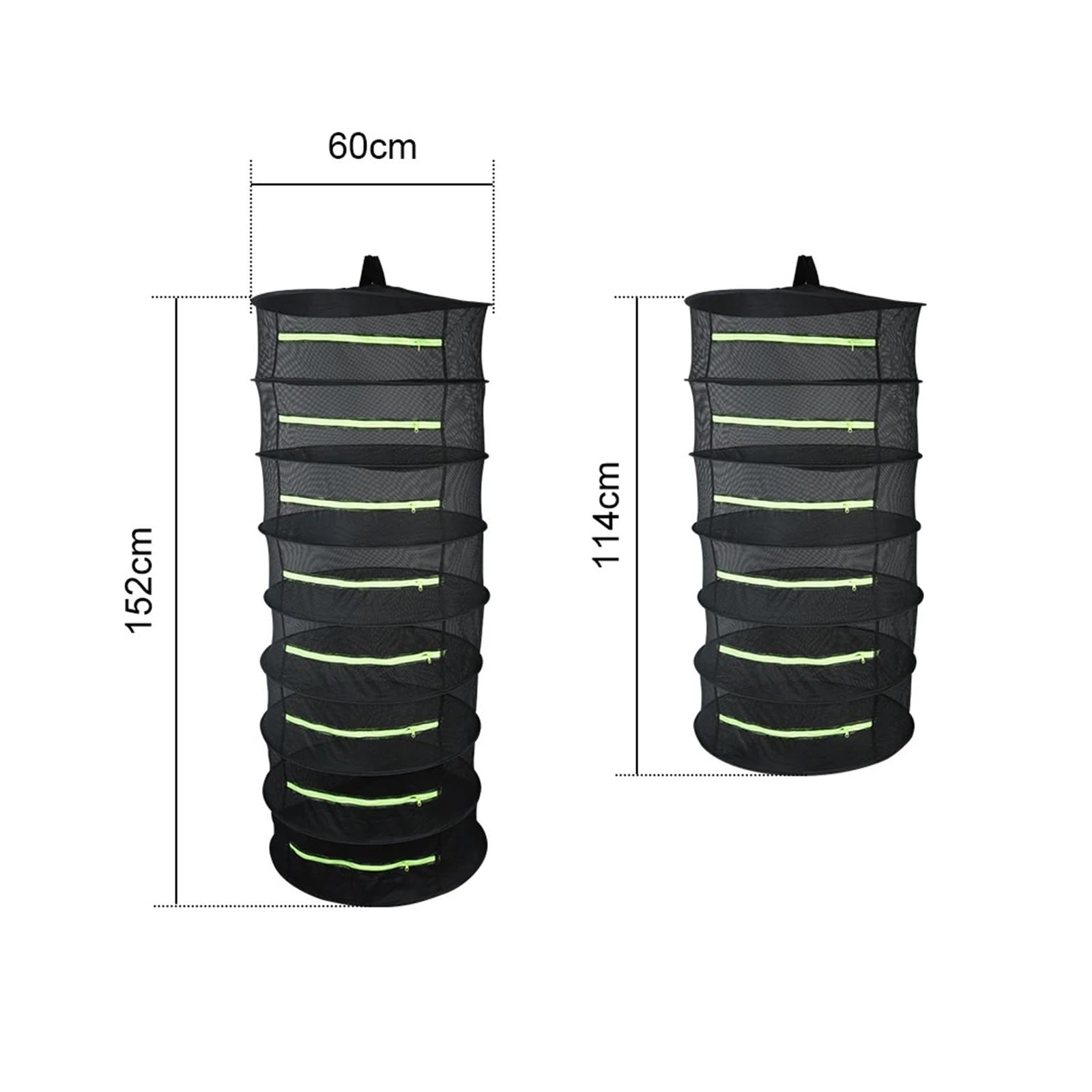 Schichten-Trockennetz for Kräuter, zusammenklappbares Trockengestell, Trockner-Netztasche, Kräuter-Trockennetz mit Reißverschluss for Blumen, Knospen, Pflanzen, Hängekorb für Wohnungen, Wäscherei(6 La