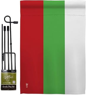 Americana Home & Garden Bulgaria Garden Flag Set with Stand Regional Nation International World Country Particular Area House Decoration Banner Small Yard Gift Double-Sided, Made in USA