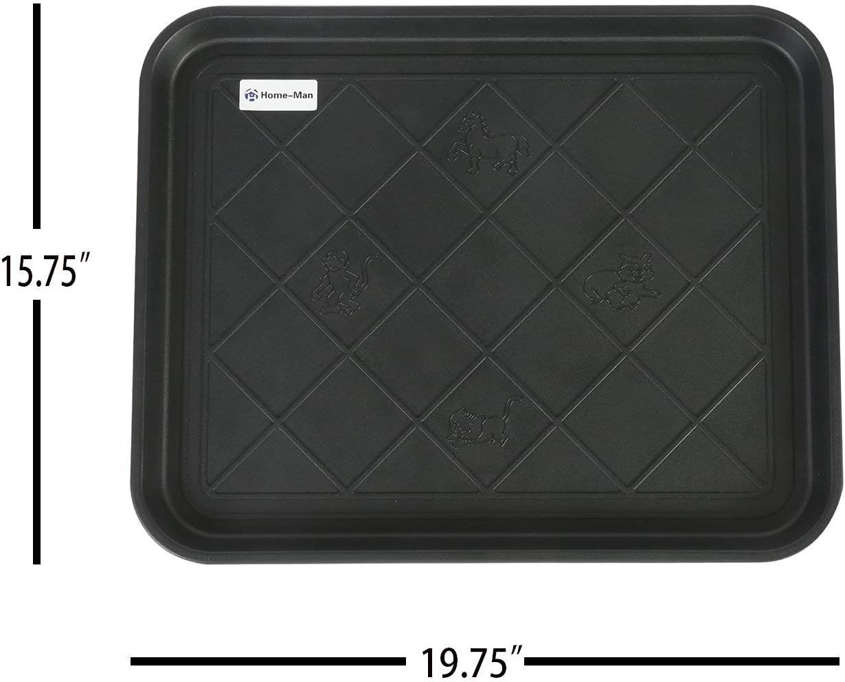 Multi-Purpose Boot Tray Mat,Boot Tray for Entryway, Pet Bowl Tray,Dog Bowl Mat,Waterproof Trays for Indoor and Outdoor Floor Protection,20“x 15"/2 Pack