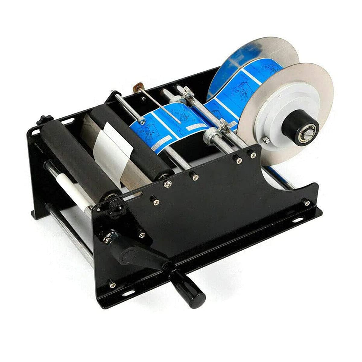 Étiqueteuse manuelle de bouteilles, étiqueteuse semi-automatique réglable pour canettes et bouteilles, applicateur d'étiquettes rondes facile à utiliser, parfait pour les opérations de petits lots