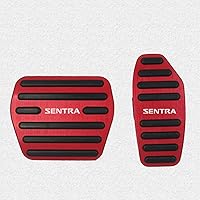 Vista 53 de Cubiertas de pedal de acelerador de gas de aleación de aluminio, accesorios interiores antideslizantes sin perforación, pedal de freno Pastillas