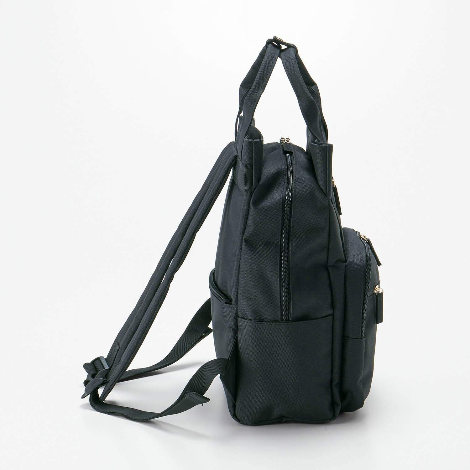 Amazon ベルメゾン ディズニー リュックサック レディース 持ち手付き ミッキーマウス グレー タウンリュック ビジネスリュック