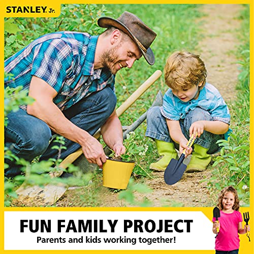 Stanley Jr. SGH001-03-SY Garden Hand Tool Set for Children, Yellow Black