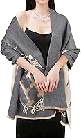 EXTREE Scarfs for Women Pashmina Silky Shawl Wrap for Evening Dressing Blanket Open Front Poncho Cape