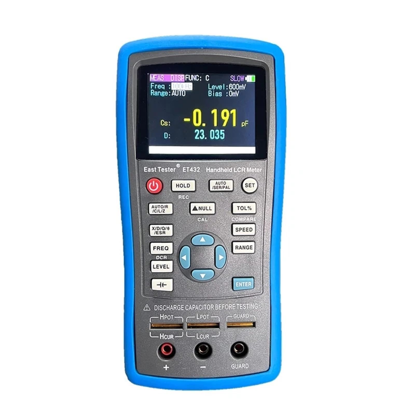 Medidor LCR, Medidor de resistencia digital LCR ET43 USB mano alta precisión con pantalla for prueba capacitancia, inductancia y(1)