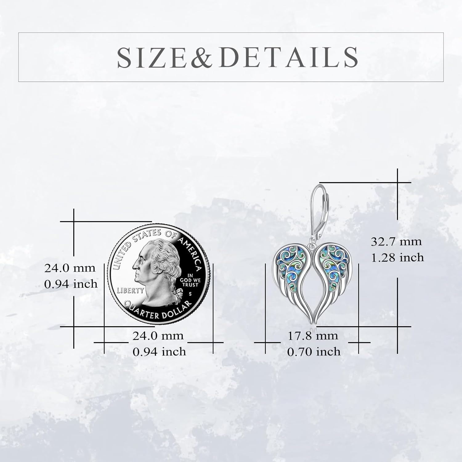 YFN Angel Wings Earrings 925 Sterling Silver Guardian Angel Dangle Drop Earrings Angel Wings Jewelry for Women Gifts - Image 6