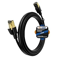 Vista 8 de Cable Ethernet Cat 7 de 1 pie, cable de Internet de alta velocidad Cat7, cable de red LAN RJ45 CAT7, triple blindaje SFTP de 10 Gbps 600 Mhz cable