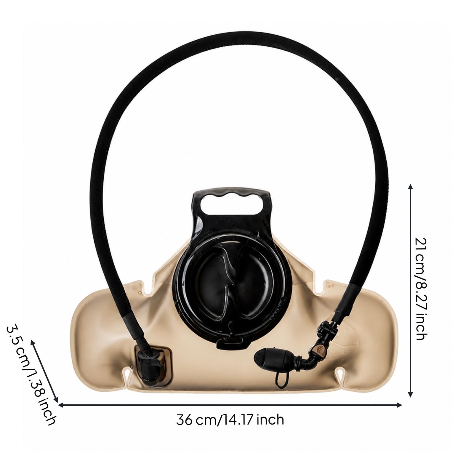 Bolsa Hidratación TPU 1,5 L Bolsa Hidratación con Tubo Bebida Flexible Recipien Agua con Tapa Antipolvo para Exriores